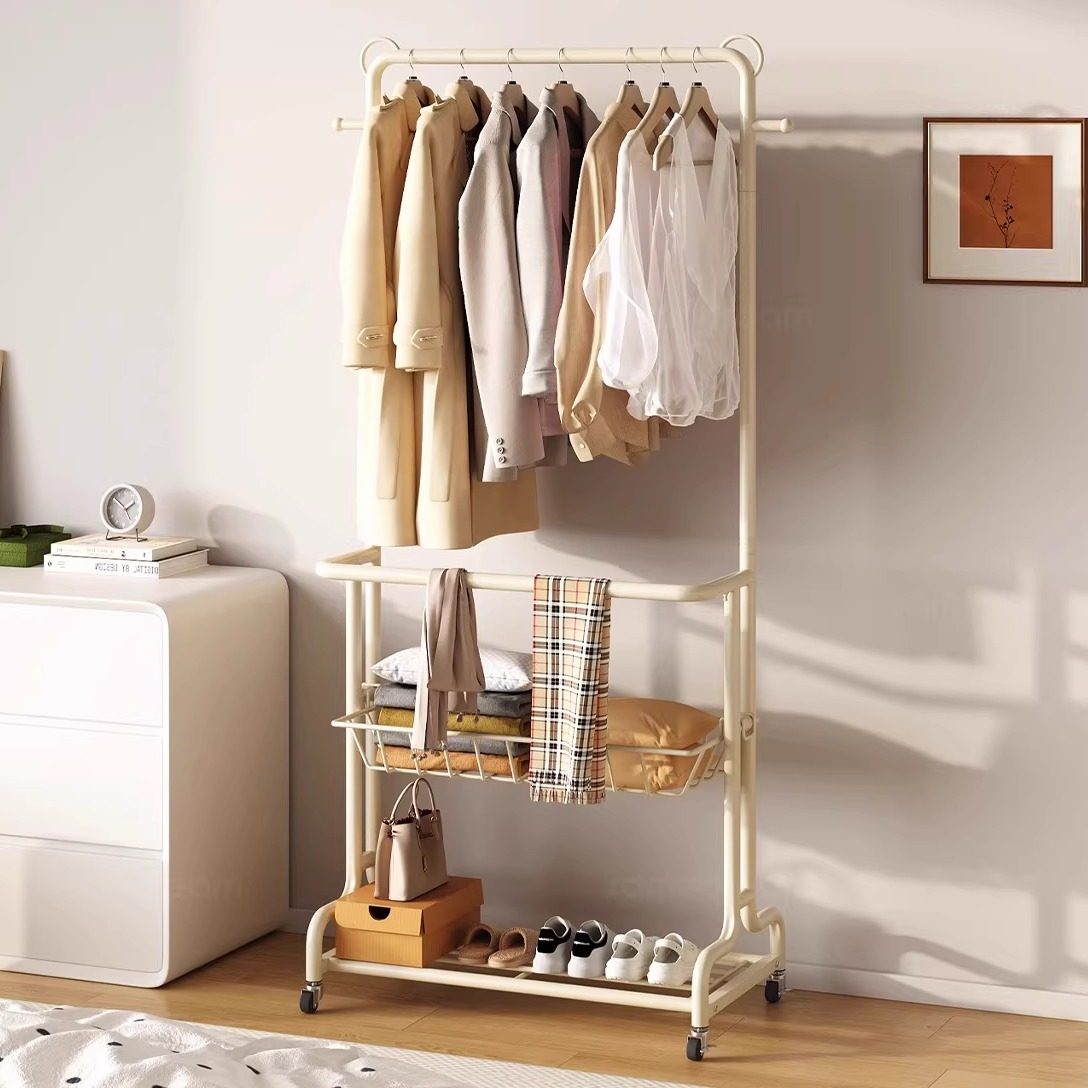 衣架落地卧室挂衣架家用室内移动轻奢晾衣架多功能收纳置物衣帽架,收纳整理,置地/升降晾晒衣架,淘宝优惠券,粉丝福利购,淘宝优惠卷