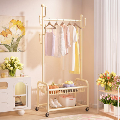 衣架落地卧室可移动带轮