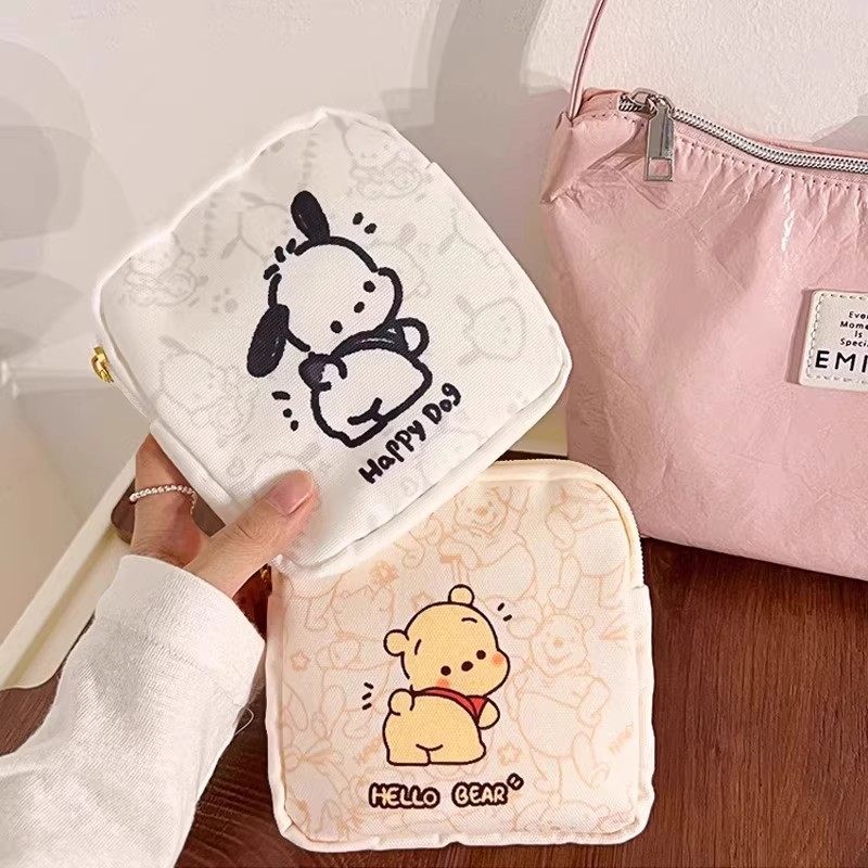 卫生巾姨妈巾收纳包月事小包学生便携随身可爱少女帆布翘屁股帕恰