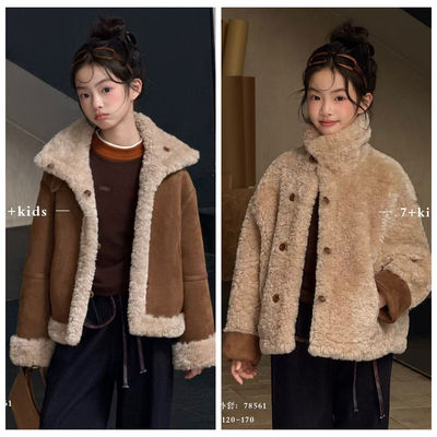7+冬款新款亲子保暖皮毛一体外套