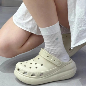 泡芙云朵洞洞鞋女eva厚底增高6cm