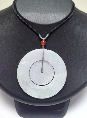 D1513# 天然A货翡翠子母平安扣大版吊坠