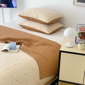 有态度夏季天丝床盖三件套小木马夹棉绗缝榻榻米垫防滑床单可定制