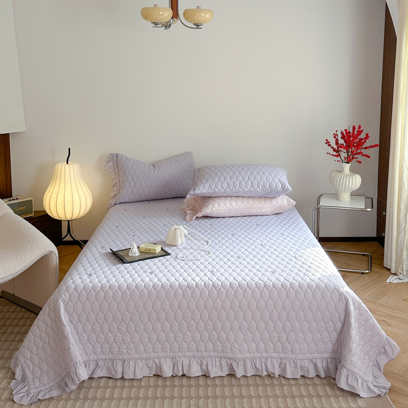 有态度纯棉床盖三件套夹棉绗缝全棉榻榻米垫水洗棉床单单件可定制