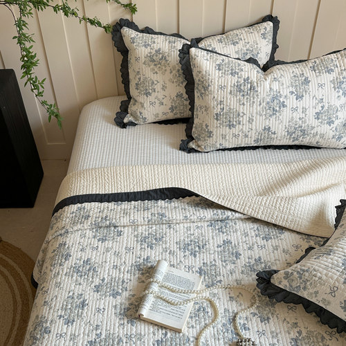 有态度A类纯棉床盖三件套夹棉绗缝榻榻米垫全棉棉花床单防滑定制