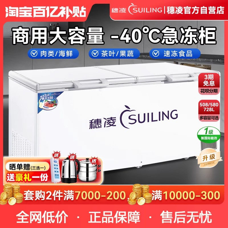 【穗凌旗舰店】卧式冷冻大冰柜