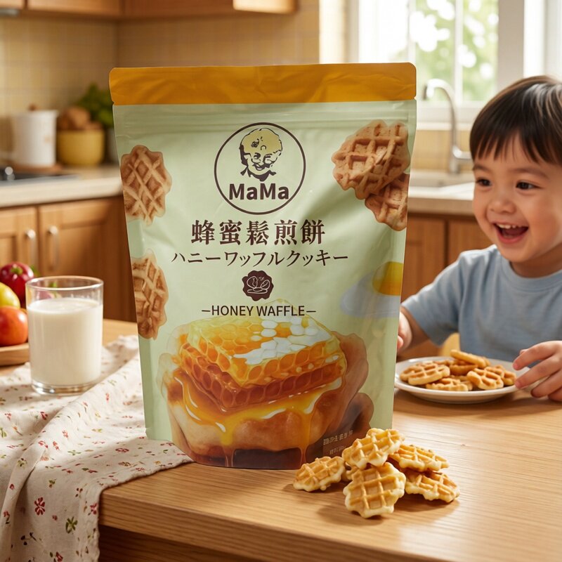 台湾原装进口安心味觉蜂蜜味华夫饼干香甜早餐解馋下午茶新品200g