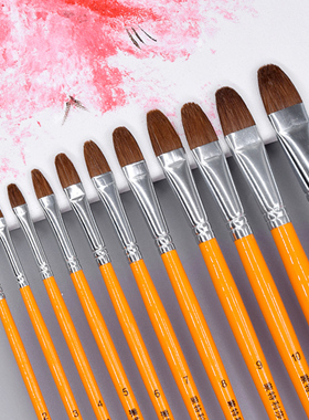 蒙特利莎826狼毫水粉笔 丙烯油画笔单号双号水粉画笔 单支 水彩画笔 学生美术画材艺考专用水粉笔