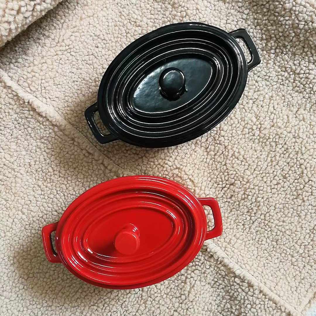 mini迷你铸铁椭圆白珐琅小锅  微波炉 烤箱 明火电陶炉电磁炉均可|ruв категории кухня/посуда, посуда, горшок/горшок/чайник, плита покрытия - от Buy2taobao.com для оказания профессиональной услуги покупки агента Taobao