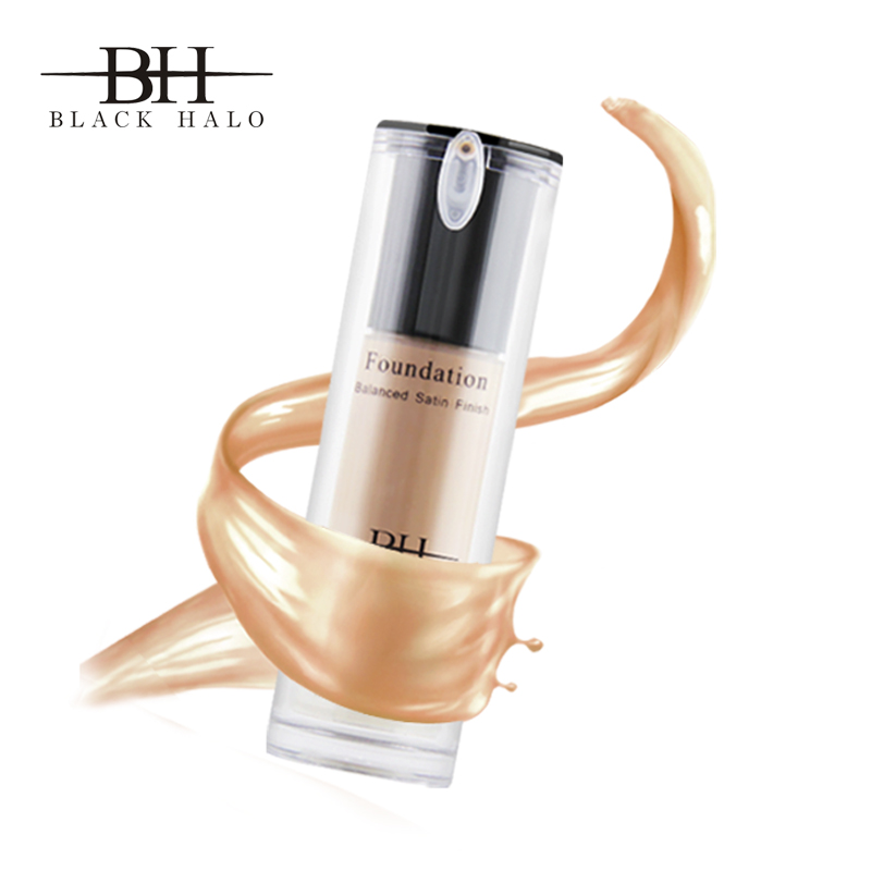 专柜blackhalo粉底液轻薄持久
