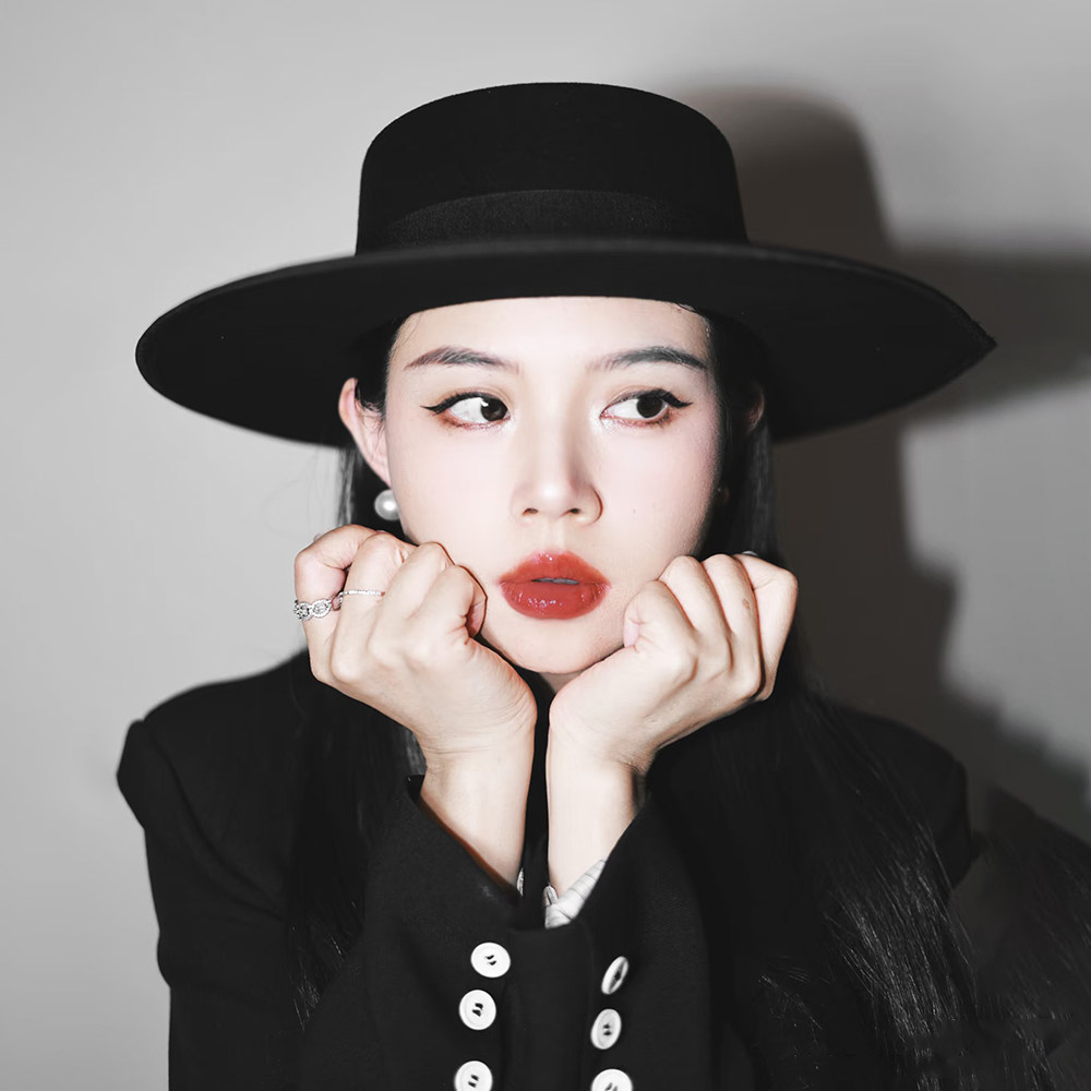 春秋冬季男女同款毛呢平顶平檐礼帽欧美英伦复古经典宽檐圆形帽子