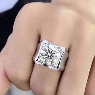 福大生 18K金钻戒男 戒指男戒钻戒70分VVS DE钻石戒指男款婚戒