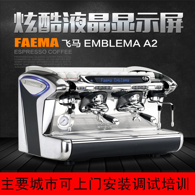 意大利原装进口飞马FAEMA Emblema A2双头电控商用半自动咖啡机