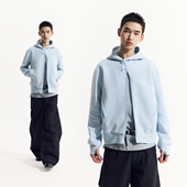 卫衣 NORYBRAND斜拉链空气层连帽外套 简约休闲男女同款 cleanfit