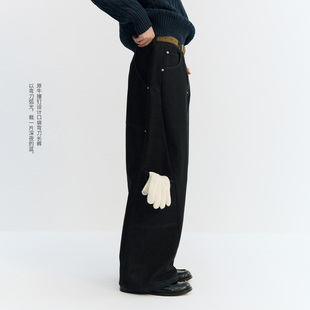 休闲裤 NORYBRAND 重磅原牛防掉色面料撞钉设计弧形弯刀口袋长裤