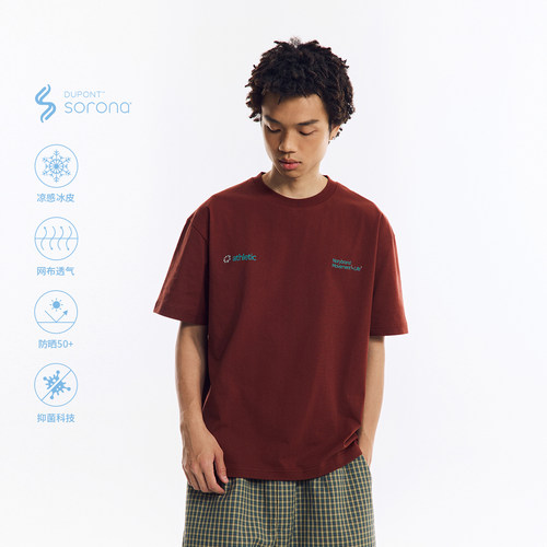 若屿NORYBRAND 简约圈型反光印花TEE 基础简约百搭圆领短袖T恤