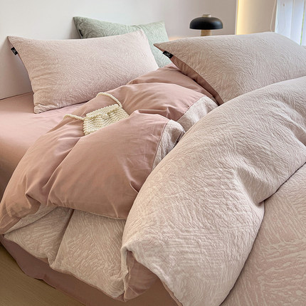 全棉三层纱2025新款加厚被套150X200X230A类纯棉提花磨毛单人被罩