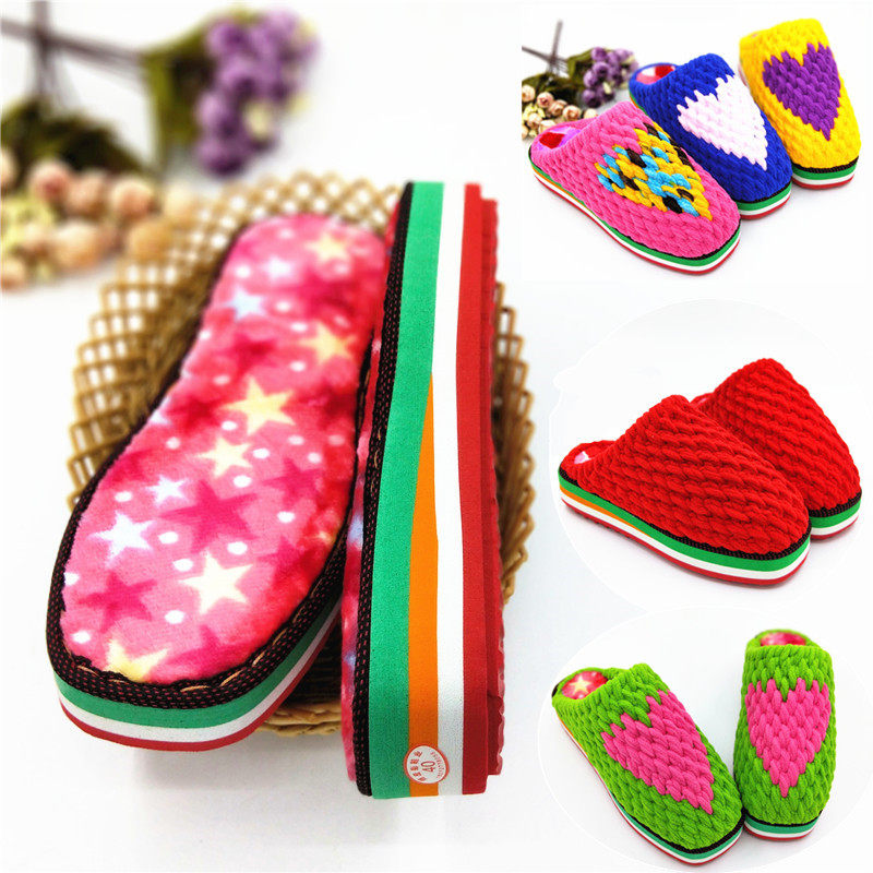冬季防滑拖鞋女高跟底钩针手工毛线鞋冰条线上线加厚鞋底包邮DIY,居家布艺,居家棉拖/棉鞋,淘宝优惠券,粉丝福利购,淘宝优惠卷
