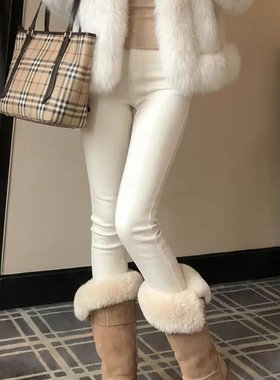 白色低腰九分小脚显瘦牛仔裤女