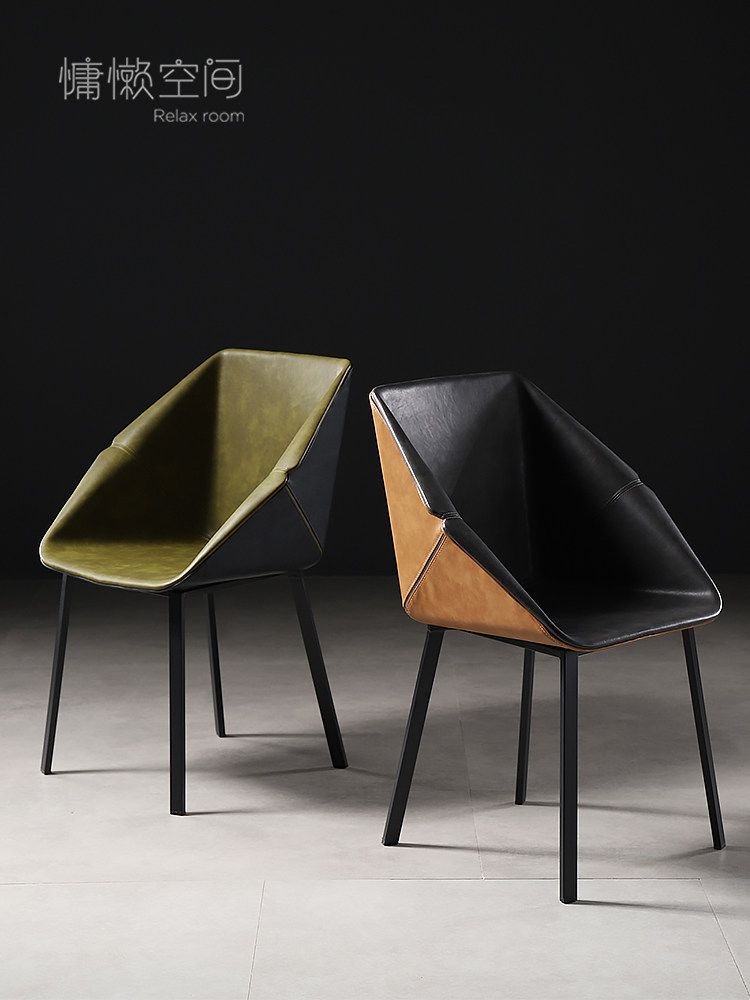 Nordic Modern Simple Chair Light Luxury Backrest Make-up Chair Iron Dining Chair Restaurant Reception Negotiation Dining Table Chair Stool