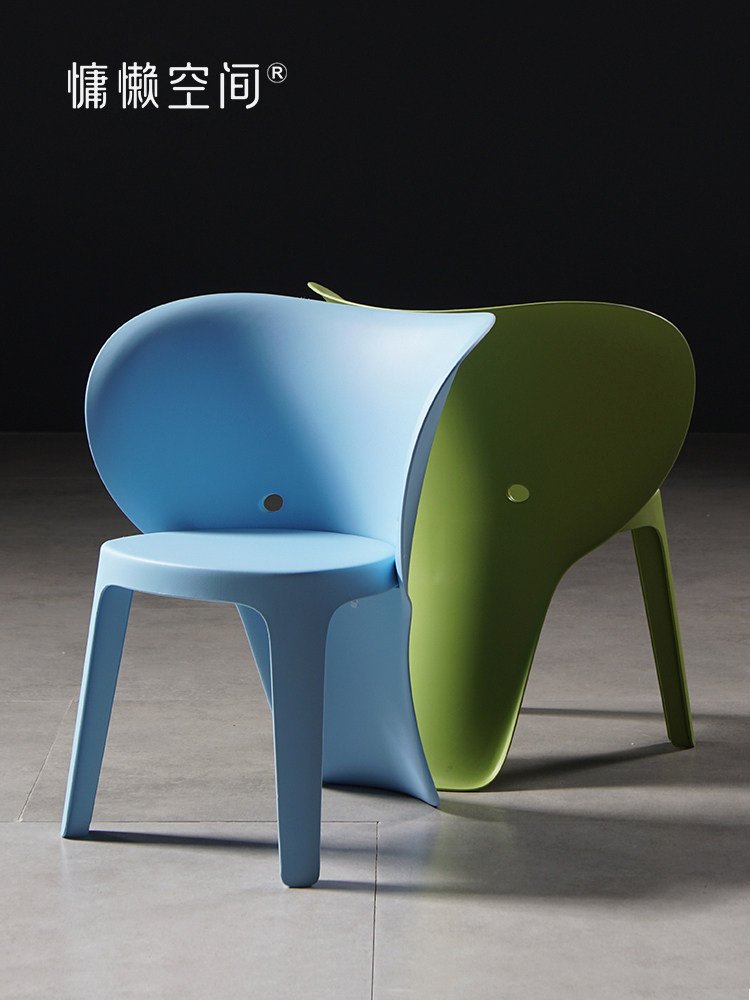 Nordic Creative Cartoon Stool Home Student Writing Chair Children Color Plastic Seat Kindergarten Baby Back Chair