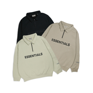 God 阿倫777 Fear FOG胸前l(fā)ogo半拉鏈立領(lǐng)加絨衛(wèi)衣 Essentials
