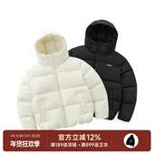 阿伦777 Nerdy韩国潮牌25FW经典 小标保暖鸭绒男女连帽羽绒服外套