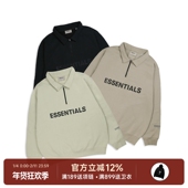Fear God 阿伦777 Essentials FOG胸前logo半拉链立领加绒卫衣