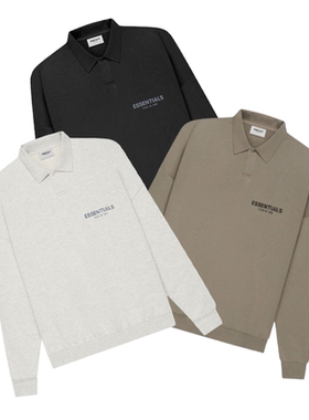 阿伦777 Fear Of God FOG Essentials 20FW背标字母长袖Polo衫男