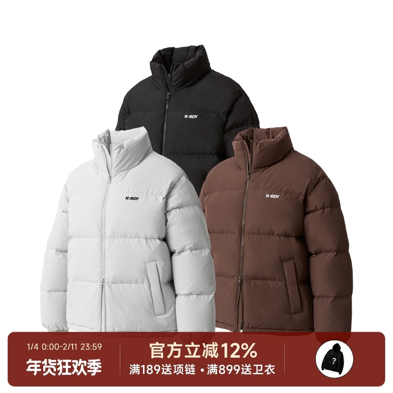 阿伦777 Nerdy韩国潮牌24FW经典刺绣300G白鸭绒羽绒服面包服男女,男装,羽绒服,淘宝优惠券,粉丝福利购,淘宝优惠卷