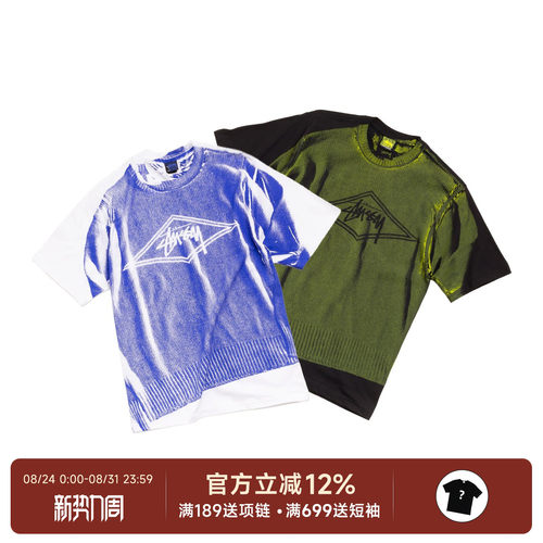 正品Stussy26新款毛衣短袖T恤