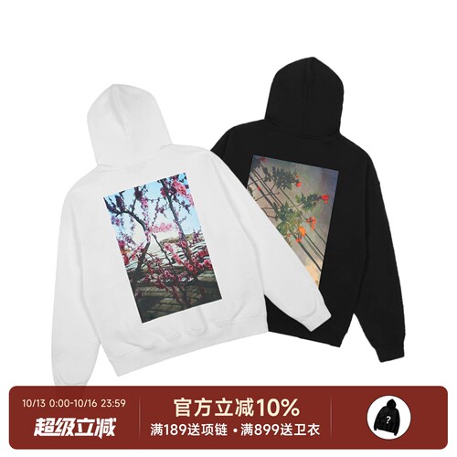 Essentials19FW花卉卫衣帽衫男