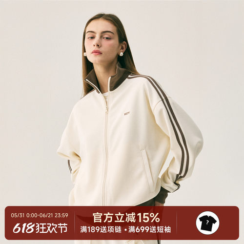 Nerdy25FW串标薄款拉链夹克外套