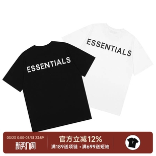 God FOG Essentials T恤男 阿伦777 19FW3M反光字母短袖 Fear