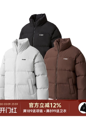 阿伦777 Nerdy韩国潮牌24FW经典刺绣300G白鸭绒羽绒服面包服男女