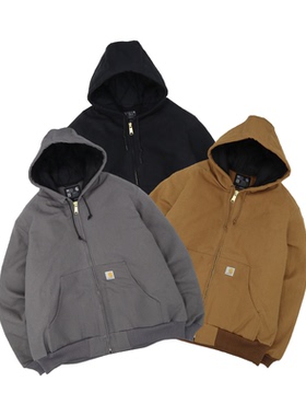 阿伦777 Carhartt J140卡哈特主线拉链外套重磅加厚连帽工装夹克