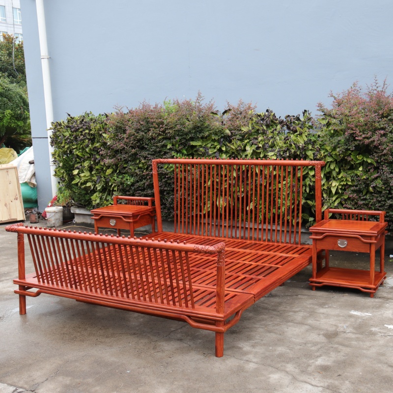 新中式双人床实木家具