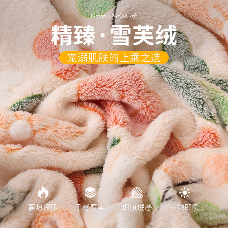 毛毯法兰牛奶珊瑚绒毯子床上用冬季加厚垫铺床单学生宿舍冬款单件
