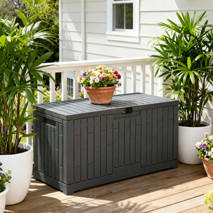 户外花园防水防晒收纳柜园艺整理工具箱大容量置物杂物玩具储物柜