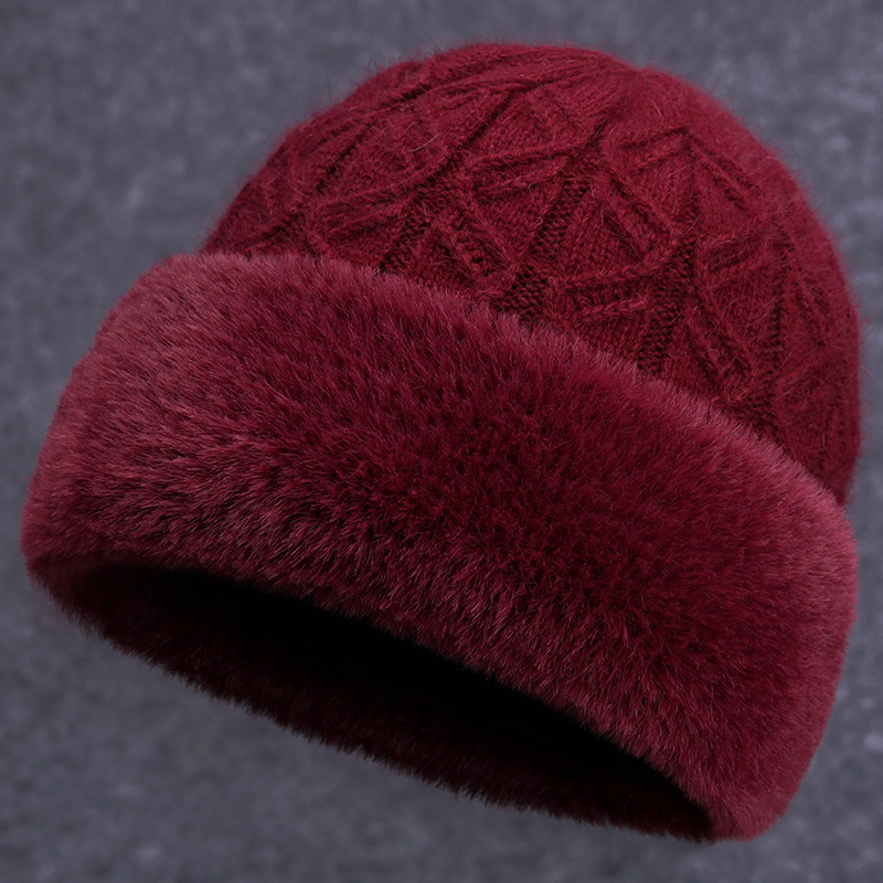 中老年人冬季保暖奶奶毛线帽女