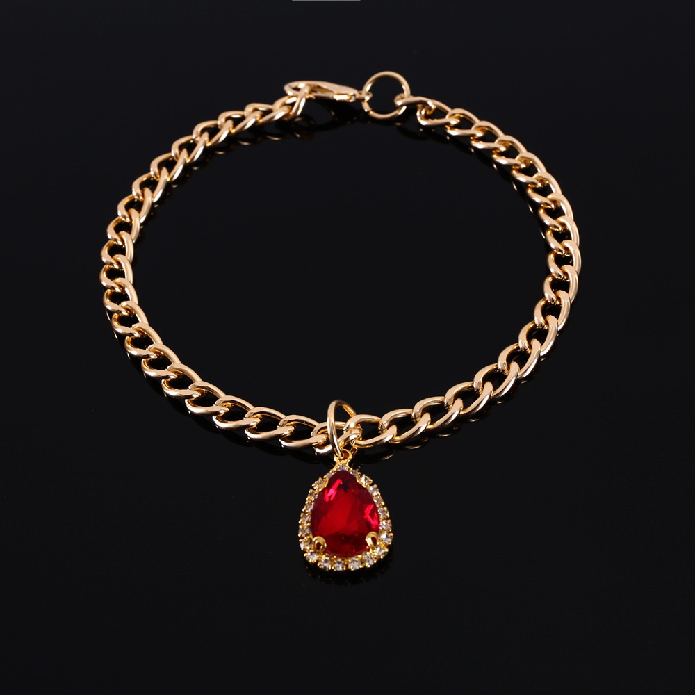 猫咪宝石项链猫饰品水晶吊坠宠物