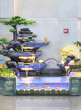 假山流水摆件循环水景喷泉装饰