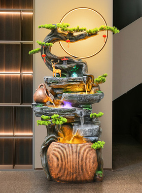 开业送礼招财落地装饰摆件流水