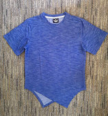 streetwear shirt blue 不规则蓝色潮牌嘻哈男女短袖 T恤潮