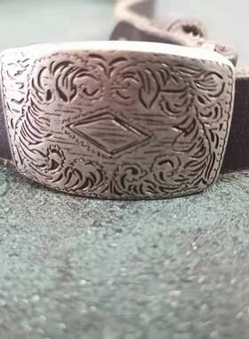 新款复古品牌 头层牛皮自动扣皮带 男士复古腰带 休闲个性皮带