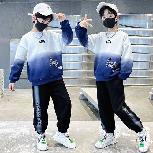 男童套装秋装2024新款中大童春秋款男孩运动卫衣儿童秋季两件套潮