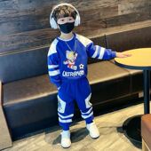 儿童套头卫衣两件套帅气宝宝春装 2025新款 卡通衣服 春秋款 男童套装