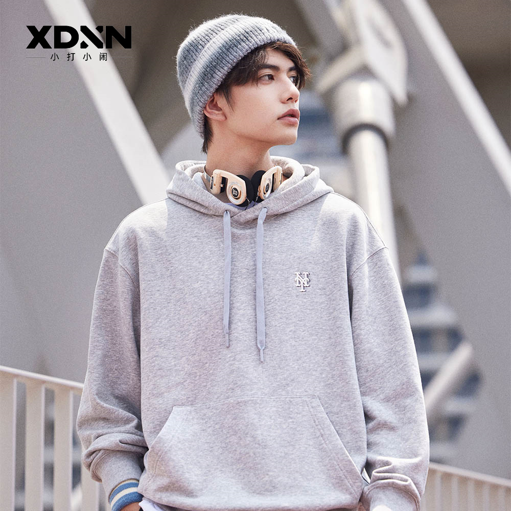 MLB男女通用套头小LOGO连帽卫衣