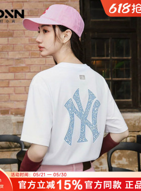 MLB 26夏季新款男女同款时尚潮流短袖蕾丝背标凉感T恤TSB76