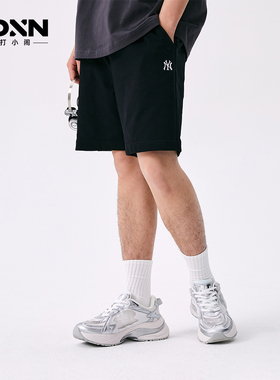 MLB 26春季黑色短裤女舒适复古潮流运动休闲男沙滩裤SPB01